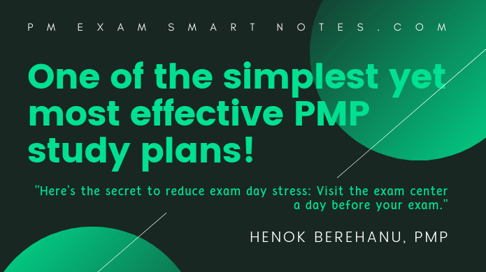 Simple study plan for pmp exam 